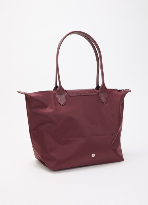 Longchamp Le pliage One schoudertas M met details van leer - achterkant 7 aubergine