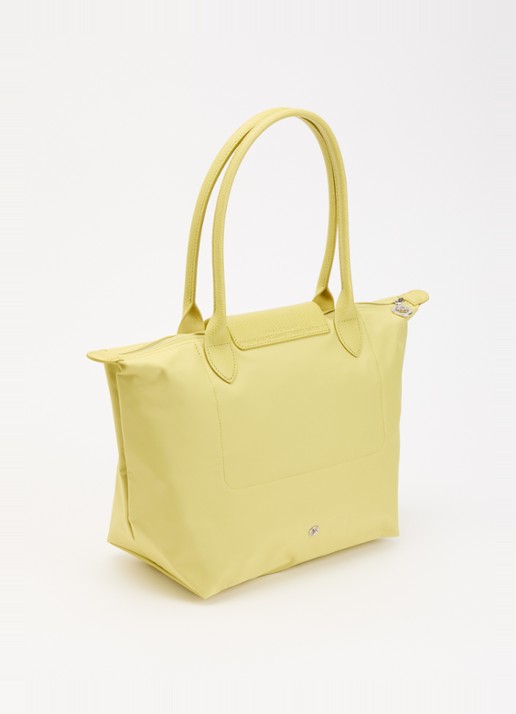 Longchamp Le pliage One schoudertas M met details van leer - achterkant 7 lindegroen