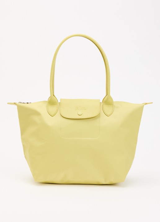 Longchamp Le pliage One schoudertas M met details van leer - voorkant lindegroen