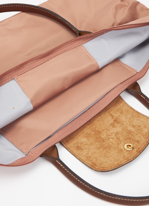 Longchamp Le Pliage Original handtas L met leren details - detail oudroze