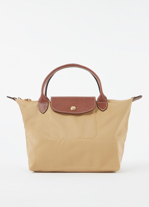 Longchamp Le Pliage Original handtas S met leren details - voorkant camel