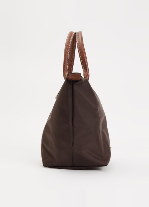 Longchamp Le Pliage Original handtas S met leren details - detail 4 chocoladebruin