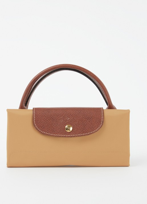 Longchamp Le Pliage Original reistas L met leren details - detail 4 camel