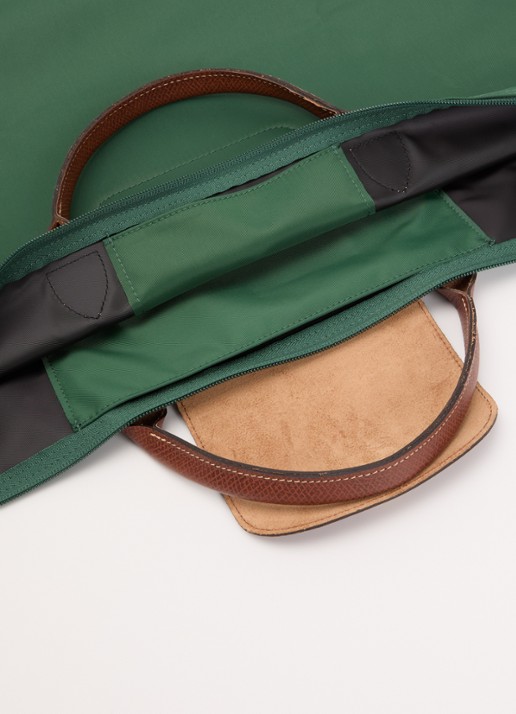 Longchamp Le Pliage Original reistas L met leren details - detail 3 groen