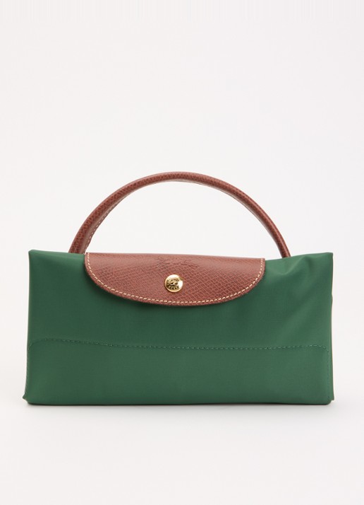 Longchamp Le Pliage Original reistas L met leren details - detail 5 groen