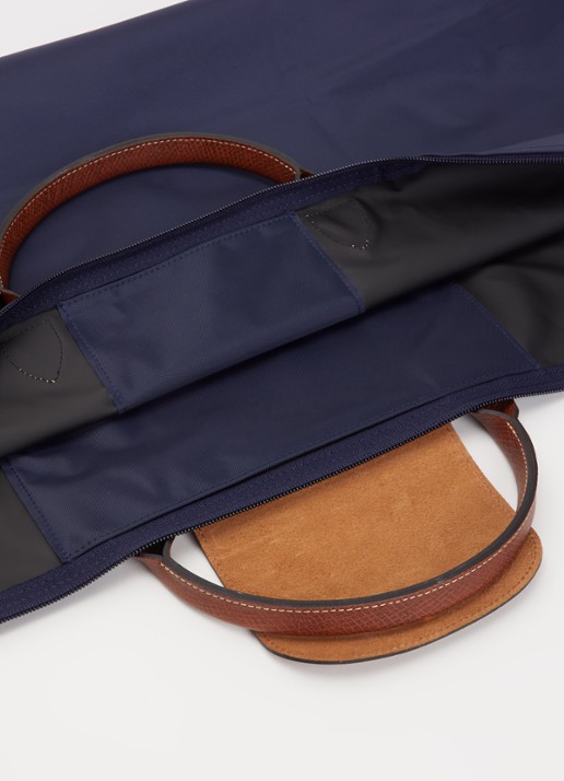 Longchamp Le Pliage Original reistas M met leren details - detail 4 donkerblauw