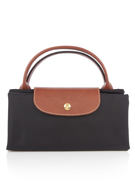Longchamp Le Pliage Original reistas XL met leren details - detail 5 zwart