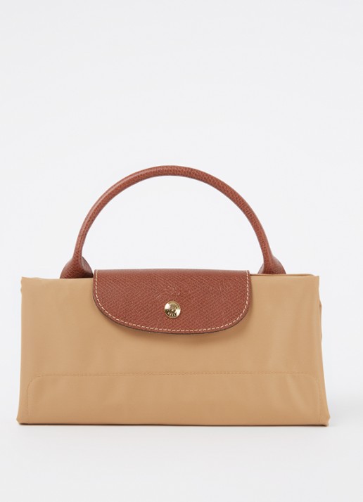 Longchamp Le Pliage Original reistas XL met leren details - detail 4 camel