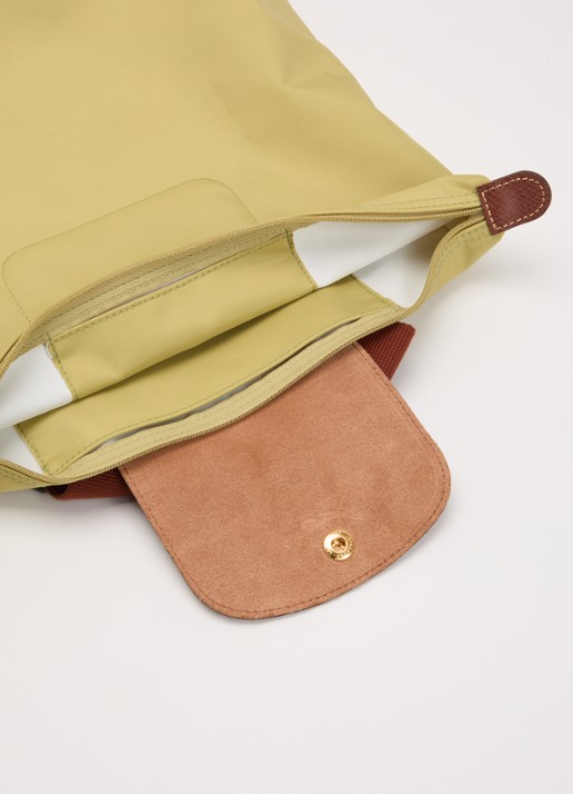 Longchamp Le Pliage Original rugzak M met leren details - detail pistachio