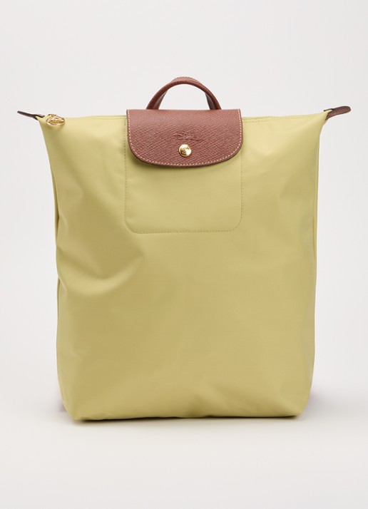 Longchamp Le Pliage Original rugzak M met leren details - voorkant 3 pistachio