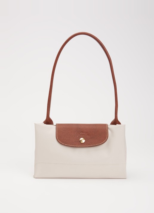 Longchamp Le Pliage Original schoudertas L met leren details - detail 6 creme