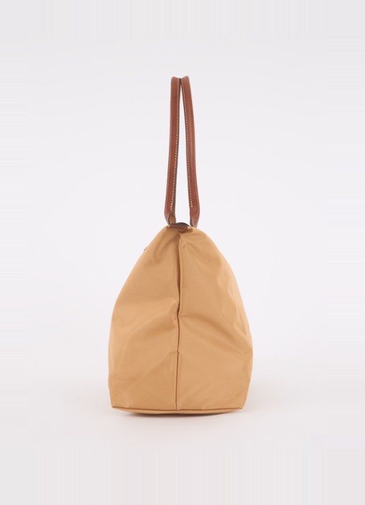 Longchamp Le Pliage Original schoudertas L met leren details - detail 4 okergeel