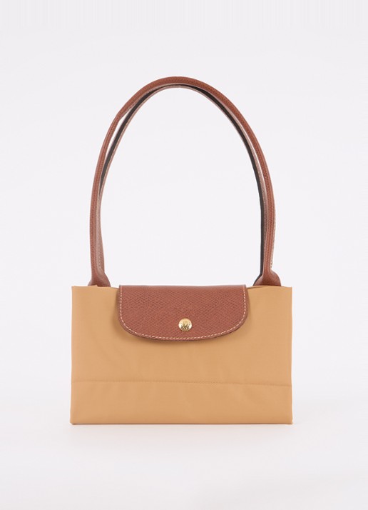 Longchamp Le Pliage Original schoudertas L met leren details - detail 5 okergeel
