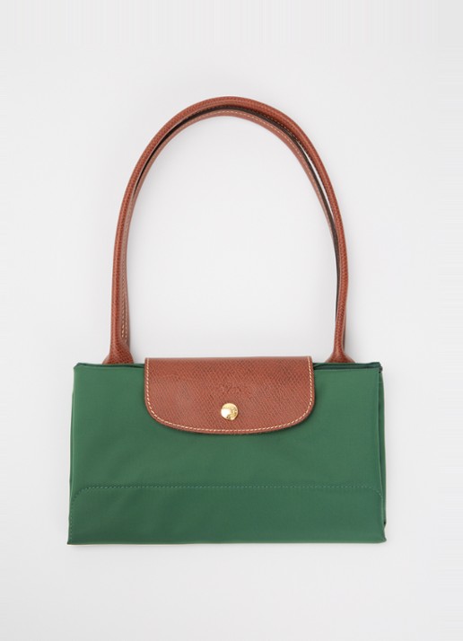 Longchamp Le Pliage Original schoudertas L met leren details - detail 3 groen