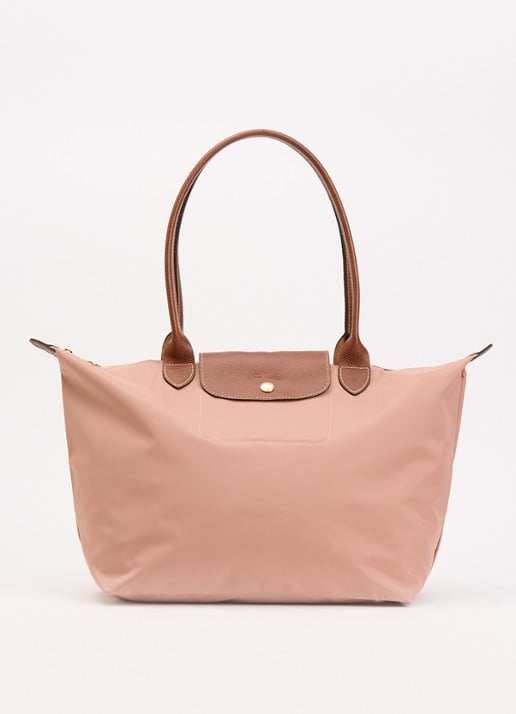 Longchamp Le Pliage Original schoudertas L met leren details