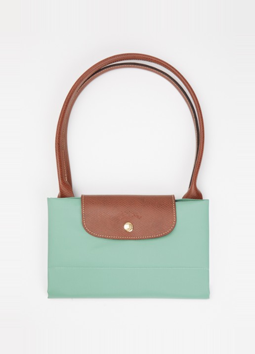 Longchamp Le Pliage Original schoudertas L met leren details - detail 6 zeegroen