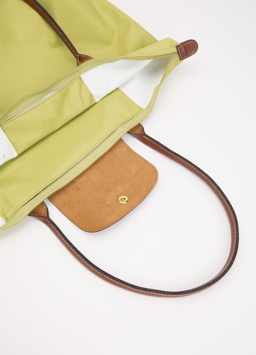 Longchamp Le Pliage Original schoudertas L met leren details - detail 4 mosgroen