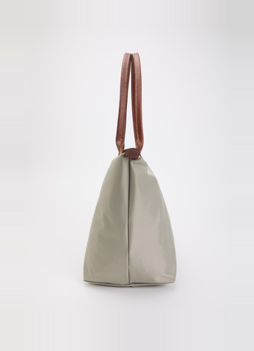 Longchamp Le Pliage Original schoudertas L met leren details - detail 4 grijs