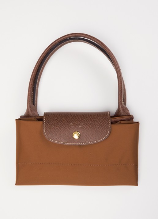 Longchamp Le Pliage Original schoudertas L met leren details - detail 3 cognac
