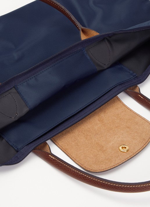Longchamp Le Pliage Original schoudertas L met leren details - detail 2 donkerblauw