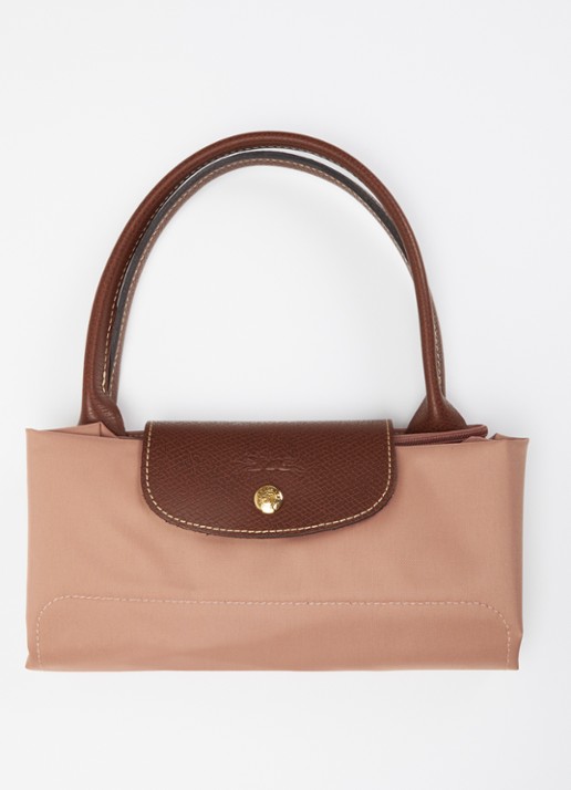 Longchamp Le Pliage Original schoudertas L met leren details - detail 6 oudroze