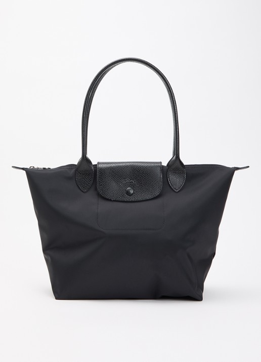 Longchamp Le Pliage Original schoudertas M met details van leer