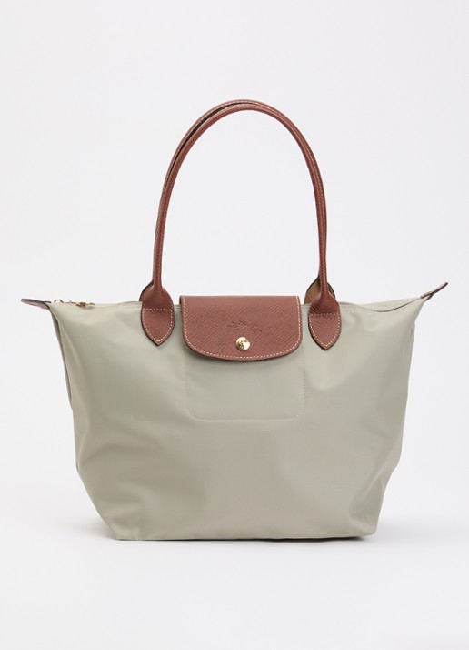Longchamp Le Pliage Original schoudertas M met leren details - voorkant 6 grijs