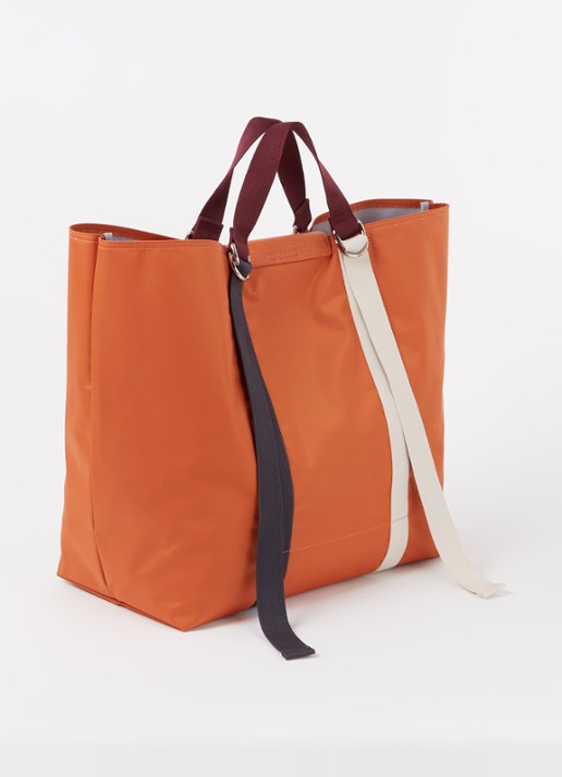 Longchamp Le Pliage Re-Play handtas XL met leren details  - achterkant orange