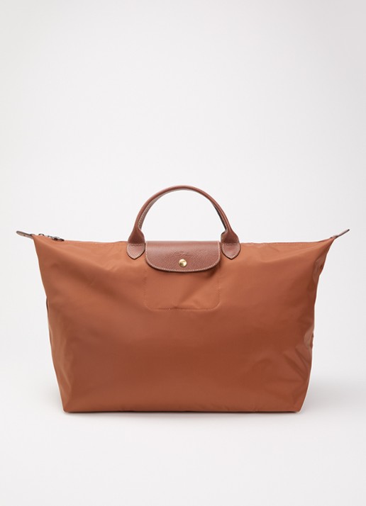Longchamp Le Pliage reistas L met leren details