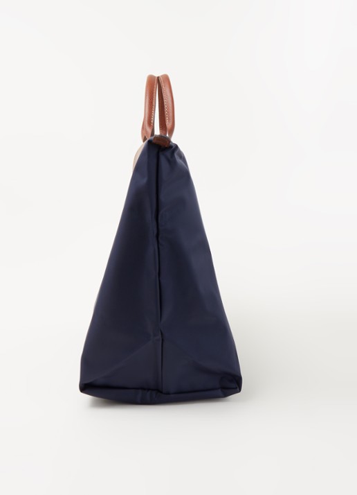 Longchamp Le Pliage reistas L met leren details - detail 4 donkerblauw