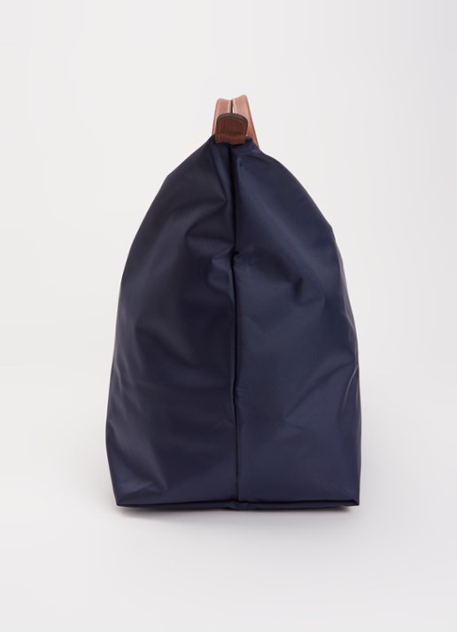 Longchamp Le Pliage reistas XL met leren details - detail 5 donkerblauw