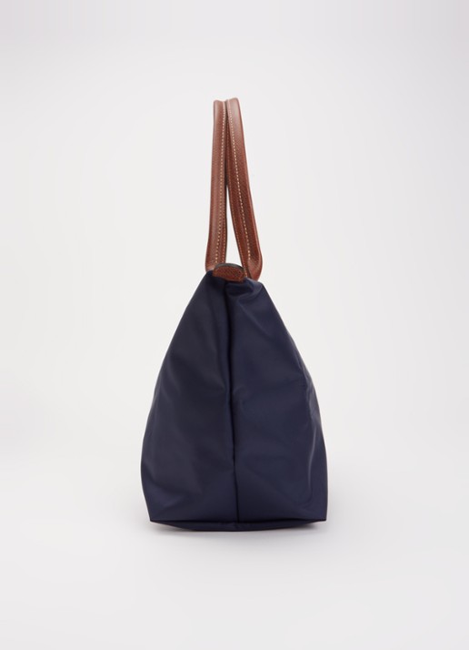 Longchamp Le Pliage schoudertas M met leren details - detail 3 donkerblauw