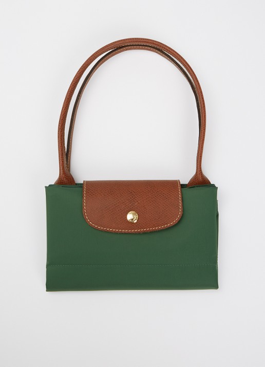 Longchamp Le Pliage schoudertas M met leren details - detail 6 groen