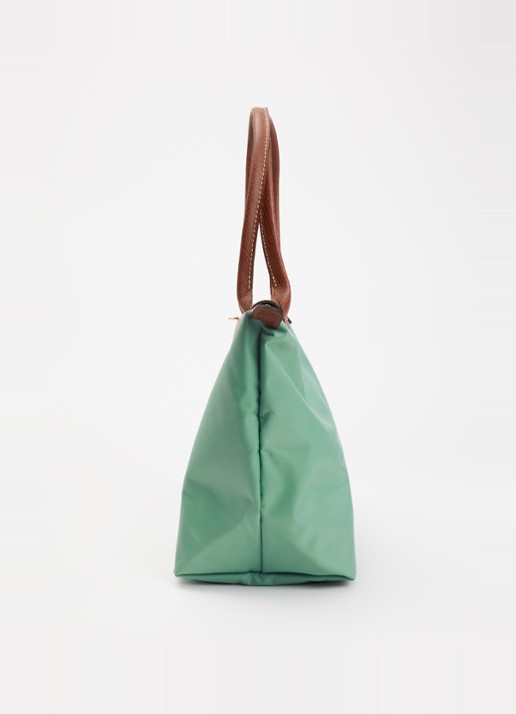 Longchamp Le Pliage schoudertas M met leren details - detail 2 zeegroen