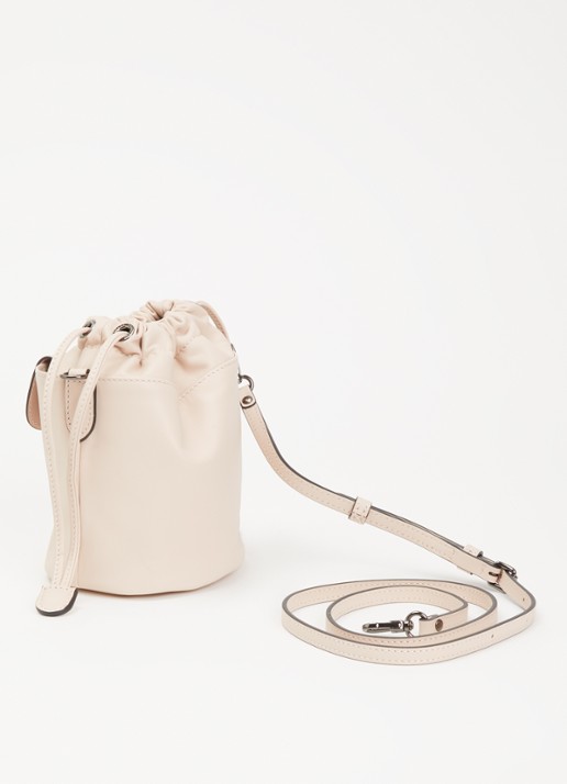 Longchamp Le Pliage Xtra crossbodytas XS van leer - achterkant 4 lichtroze