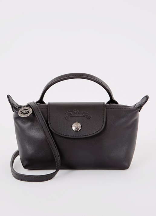 Longchamp Le Pliage Xtra handtas XS van leer met afneembare schouderriem