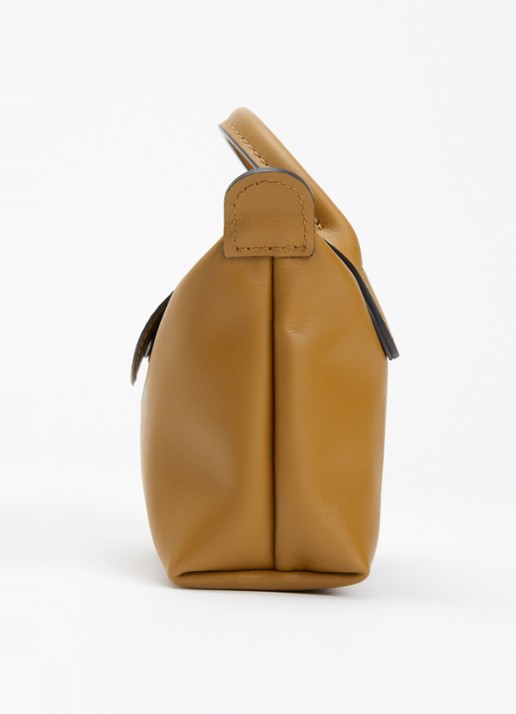 Longchamp Le Pliage Xtra handtas XS van leer met afneembare schouderriem - detail 5 cognac