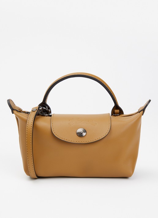 Longchamp Le Pliage Xtra handtas XS van leer met afneembare schouderriem