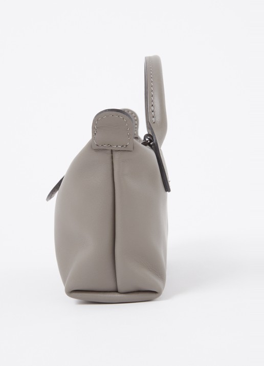 Longchamp Le Pliage Xtra handtas XS van leer - detail 6 grijs