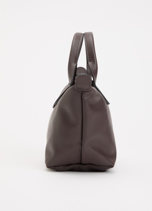 Longchamp Le Pliage Xtra handtas XS van leer - detail 2 donkerbruin