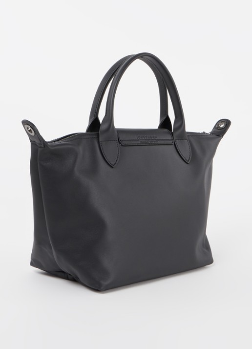 Longchamp Le Pliage Xtra S handtas van leer met afneembare schouderriem - achterkant 5 zwart