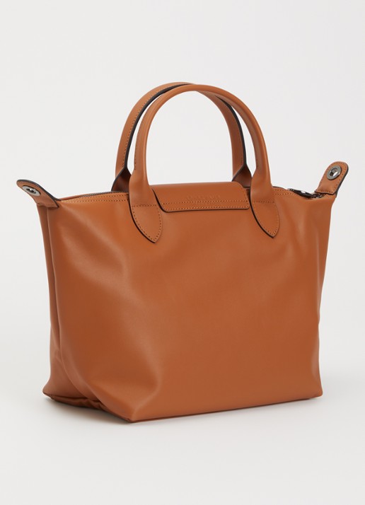 Longchamp Le Pliage Xtra S handtas van leer met afneembare schouderriem - achterkant 7 oranjebruin