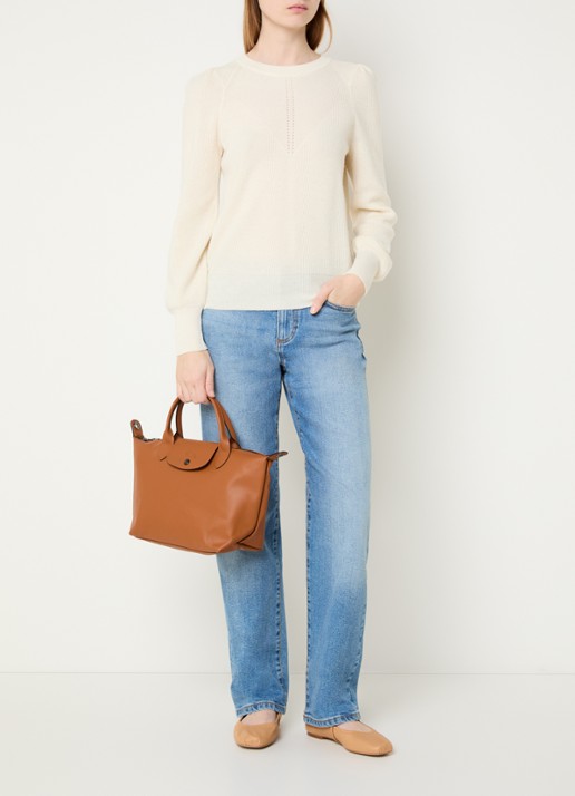 Longchamp Le Pliage Xtra S handtas van leer met afneembare schouderriem - voorkant 6 oranjebruin