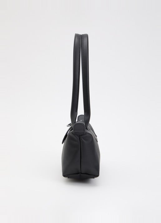 Longchamp Le Pliage Xtra schoudertas M van leer - detail 2 zwart