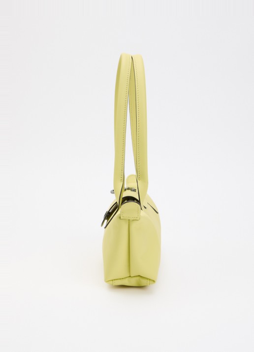 Longchamp Le Pliage Xtra schoudertas M van leer - detail 5 lichtgeel