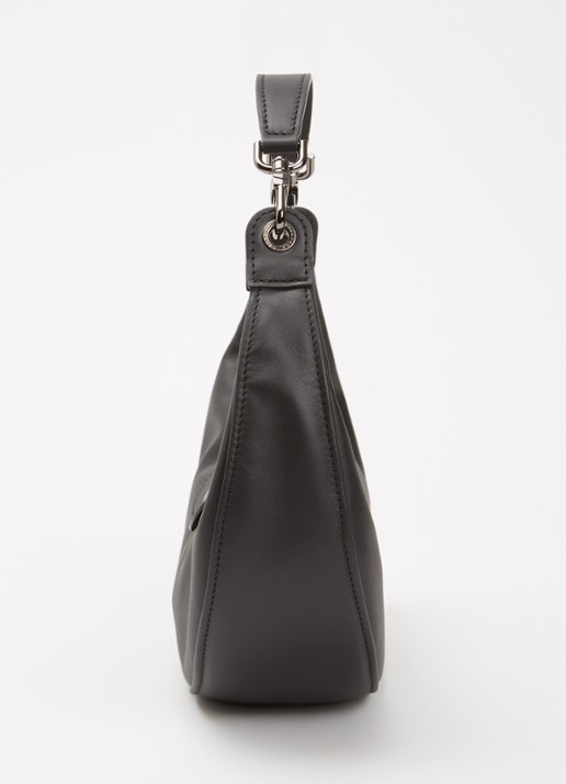 Longchamp Le Pliage Xtra schoudertas S van leer - detail 3 zwart