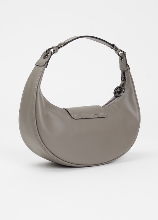 Longchamp Le Pliage Xtra schoudertas S van leer - achterkant grijs