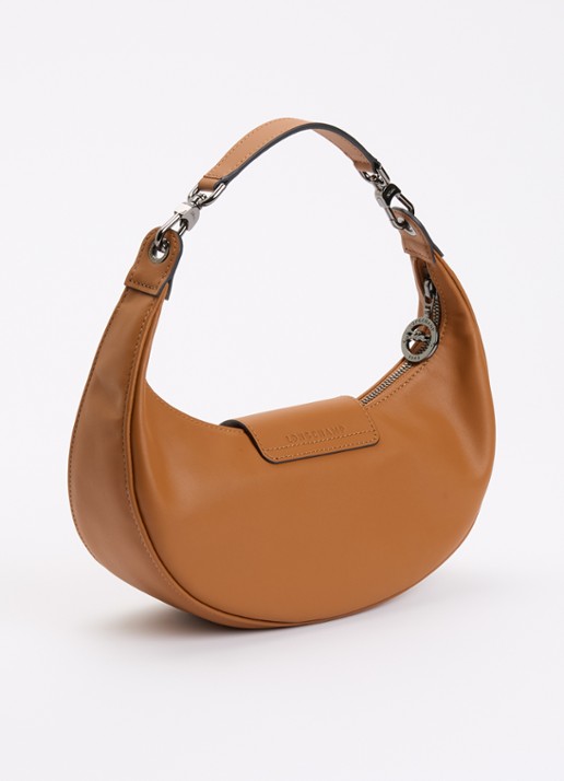 Longchamp Le Pliage Xtra schoudertas S van leer - achterkant 6 roestbruin