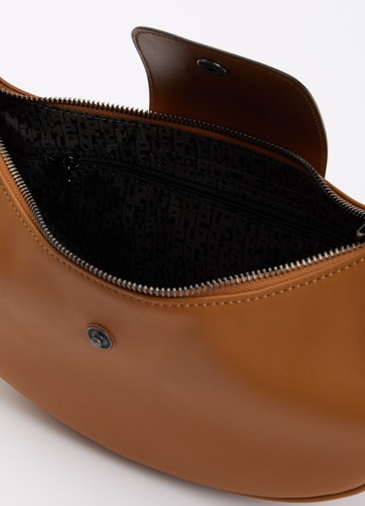 Longchamp Le Pliage Xtra schoudertas S van leer - detail roestbruin
