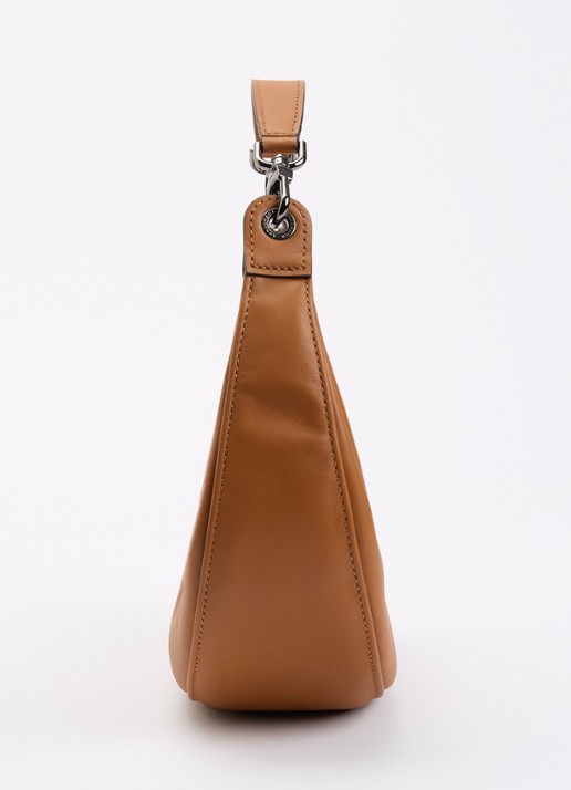 Longchamp Le Pliage Xtra schoudertas S van leer - detail 2 roestbruin